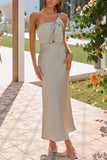 One-Shoulder Casual Maxi Dress