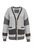 Button-Up Chevron Cardigan