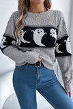 Playful Ghost Knit Sweater