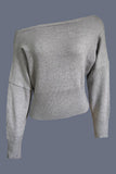 Off-Shoulder Ribbed Sweater