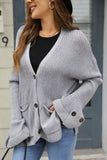 Button-Front Knit Cardigan
