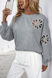 Cutout Floral Design Top