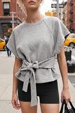 Stylish Tie-Front T-Shirt