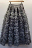 Layered Ruffle Maxi Skirt