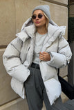 Versatile Puffer Jacket with High Collar
