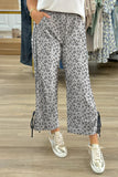 Drawstring Leopard Print Pants