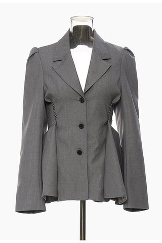 Tailored Button-Front Blazer