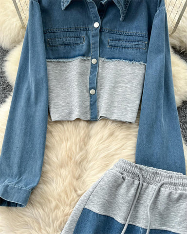 Stylish Button-Front Pants Set