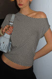 Asymmetric Striped T-Shirt