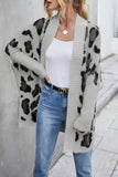 Open-Front Leopard Cardigan