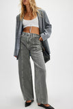 High-Waisted Wide-Leg Casual Pants
