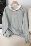 Bow Accent Hoodie Sweatshirt