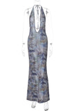 Elegant Halter Maxi Dress