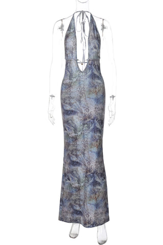 Elegant Halter Maxi Dress