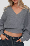 V-Neck Cross-Over Sweater