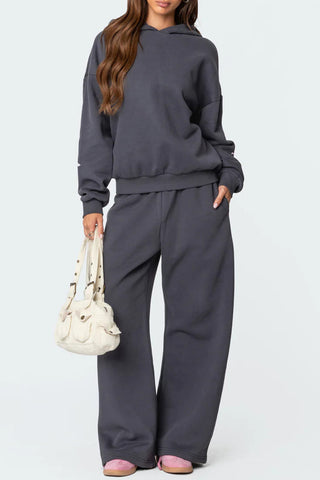 Relaxed Fit Hoodie and Pants Set