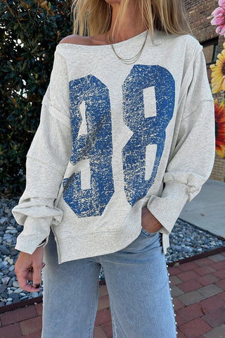 Vintage Number Graphic Pullover Top