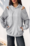 Cut-Out Shoulder Hoodie