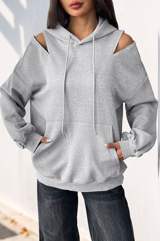Cut-Out Shoulder Hoodie