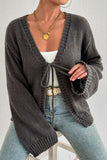 Tie-Front Open Cardigan