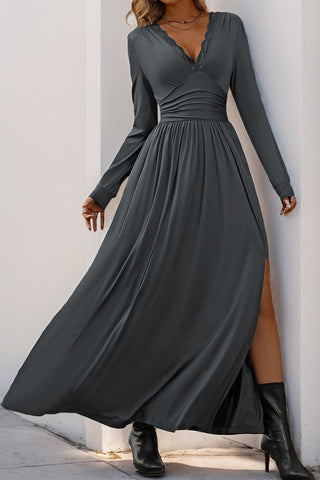 Elegant V-Neck Casual Maxi Dress