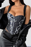 Animal Print Bustier Tank Top