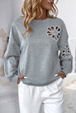 Cutout Floral Design Top