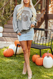 Chic Sequined Skull Sweatshirt