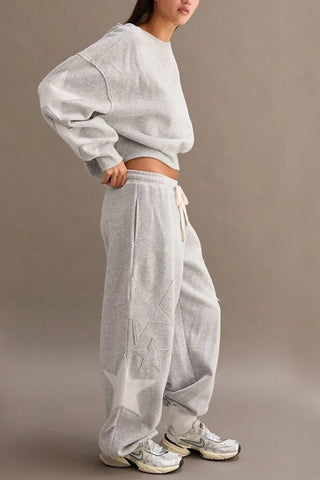 Star-Embellished Casual Pants