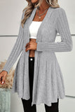 Open-Front Ribbed Cardigan