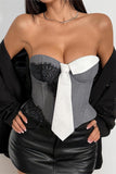 Tie-Front Bustier Top