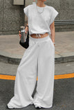 Relaxed Fit Casual Pullover Top and Sweatpants Set