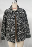 Animal Print Oversized Jacket