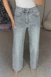 Stylish Straight-Leg Jeans with Sparkle