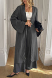 Relaxed Open-Front Pants Set