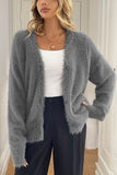 Cozy Button-Front Fuzzy Cardigan