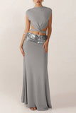 Cutout Crop Top and Skirt Set