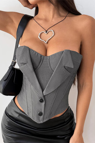 Structured Bustier Strapless Top