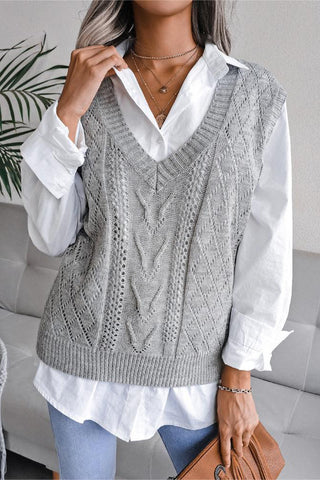 V-Neck Knit Vest