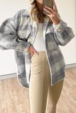 Plaid Button-Front Jacket