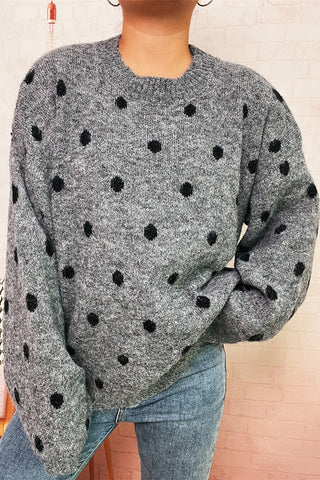 Polka Dot Knit Sweater