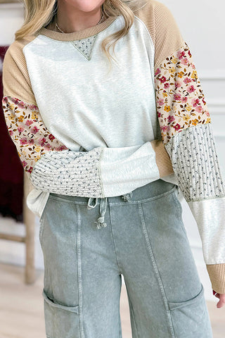 Patchwork Sleeve Sweatshirt