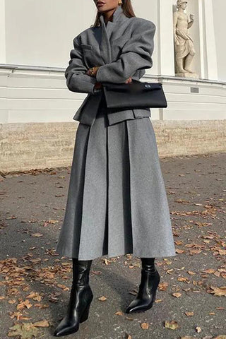 Tailored Blazer and Skirt Set