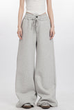 Wide-Leg Casual Pants with Drawstring
