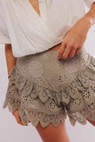 Lace-Trim Eyelet Skort
