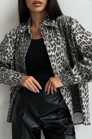 Animal Print Oversized Jacket