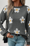 Floral Knit Sweater