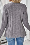 Cable Knit Button Cardigan