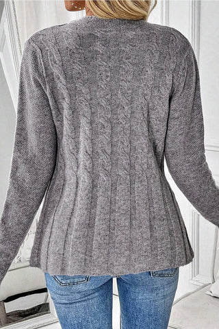 Cable Knit Button Cardigan