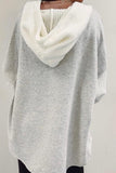 Button-Front Knit Hoodie